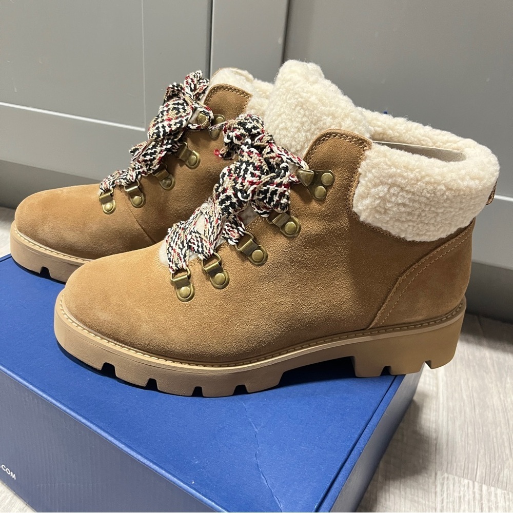 White Mountain Gloving Brown Winter Boots with Shearling, 9 Wide - Picture 2 of 8
